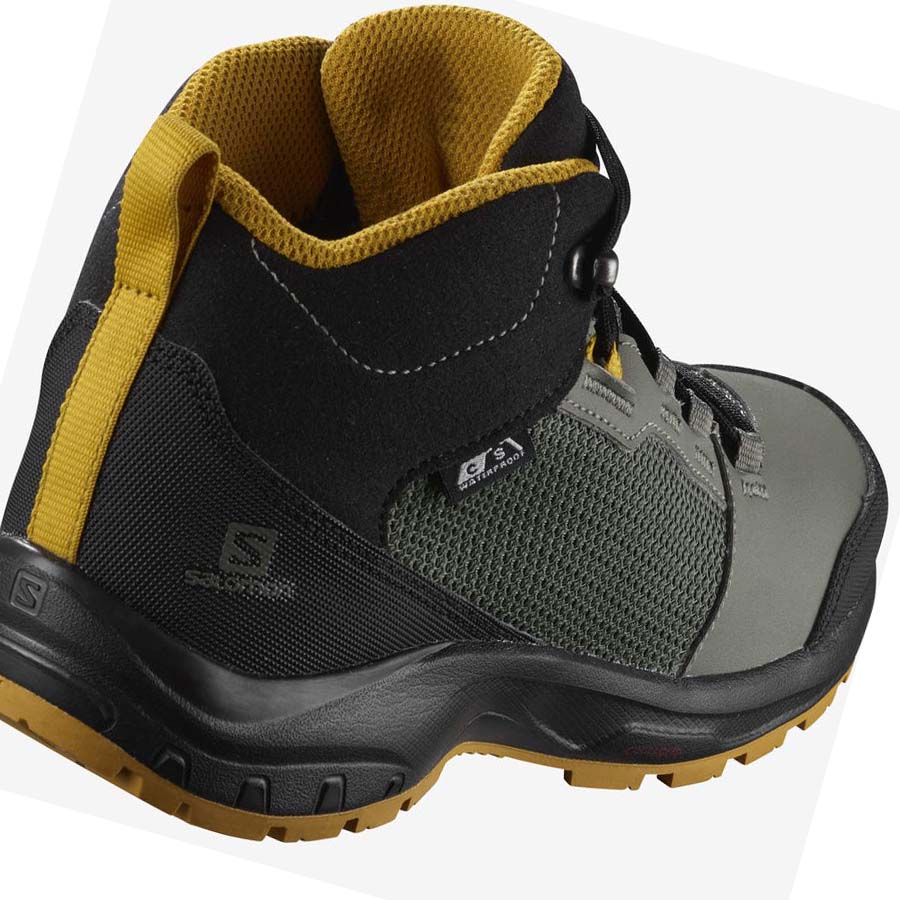 Salomon OUTWARD CLIMASALOMON™ WATERPROOF Túracipő Gyerek Olivazöld | HU 3584XYU